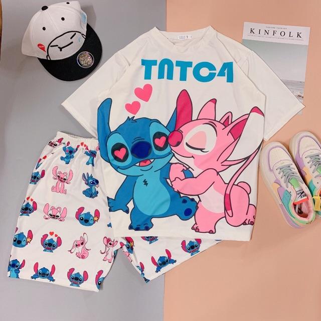 Đồ bộ mặc nhà nữ in biểu tượng tình yêu siêu dễ thương