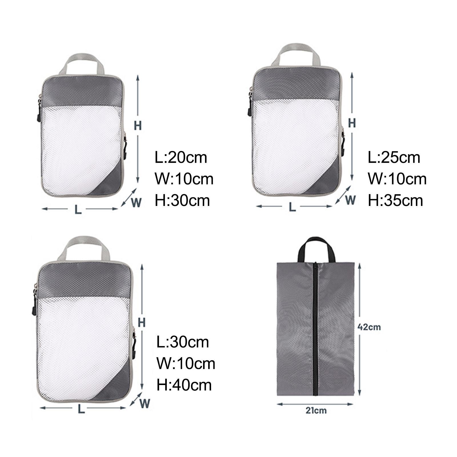 4x Luggage Packing Organizer Travel Storage Bags Shoes Bags for Travel Home