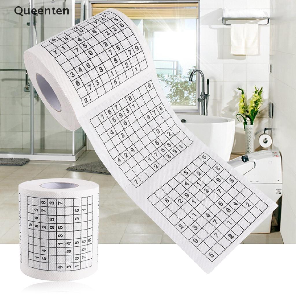 Queenten Novelty Funny Number Sudoku Printed Toilet Paper Bath Tissue Gift1 Roll 2 Ply  QT