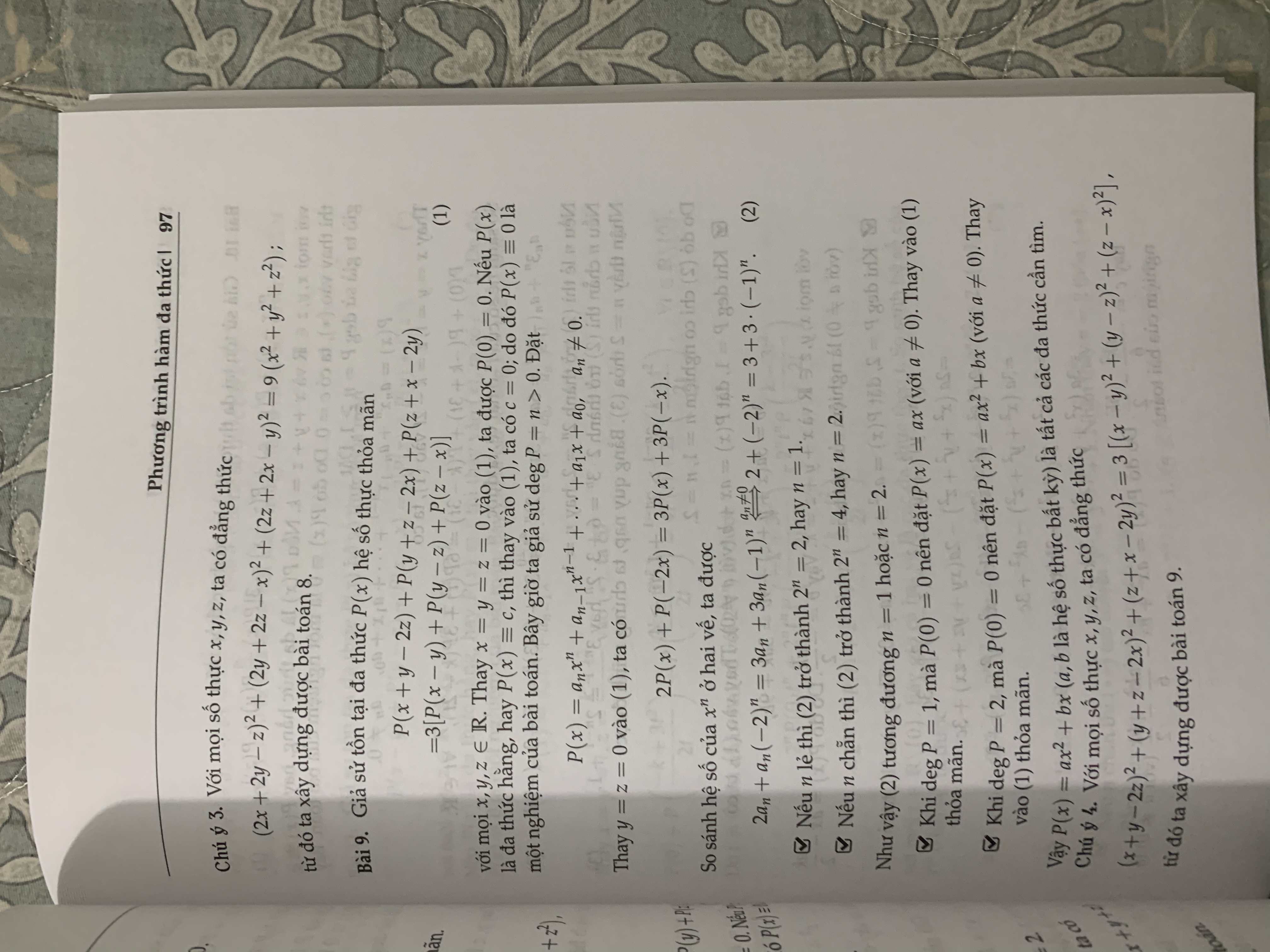 Phương trình hàm đa thức