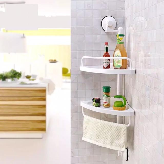 Kệ góc 2 tầng hít chân không