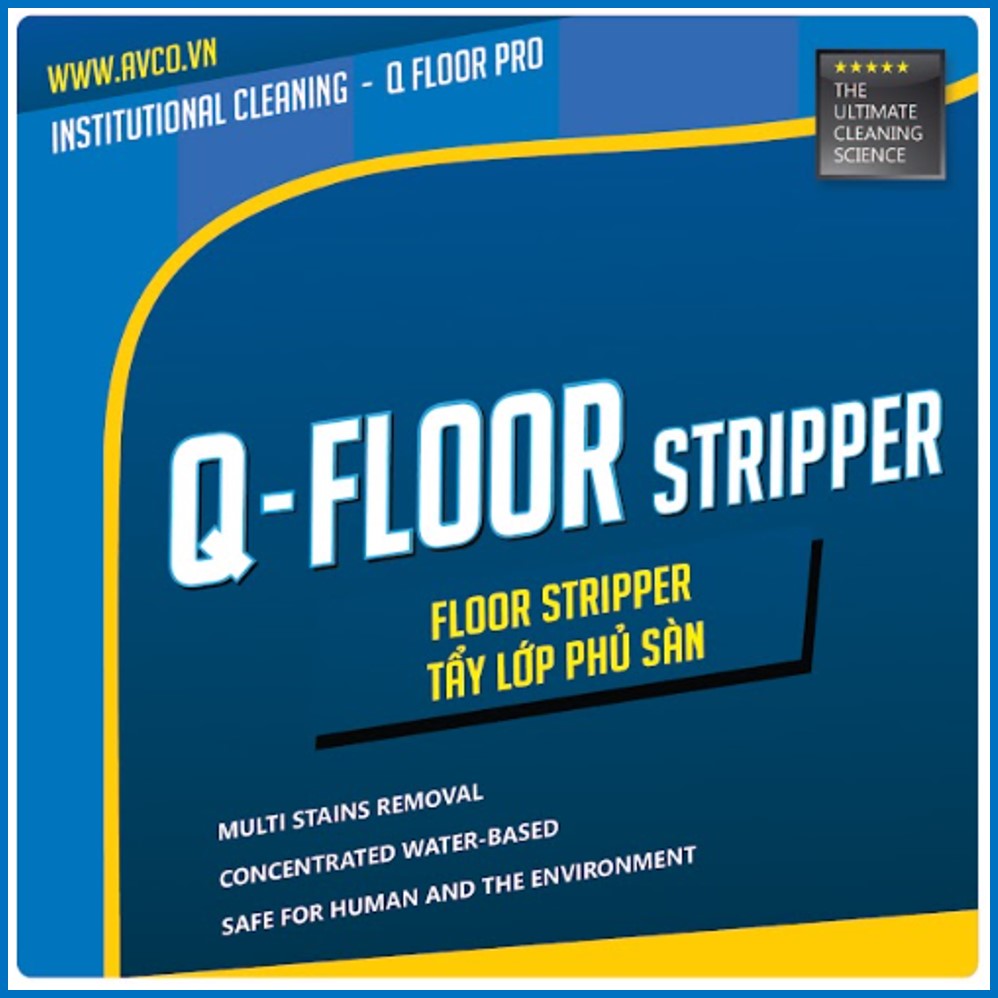 Chất Tẩy Phủ Bóng Sàn AVCOChem - Q-FLOOR STRIPPER - Siêu tiết kiệm - can 20 lít - Hàng chính hãng