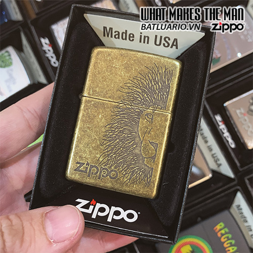Bật Lửa Zippo 201Fb Big Five Lion Head