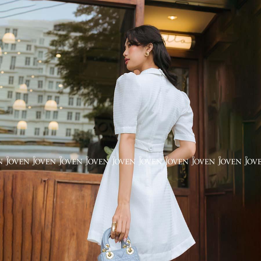 Đầm vest cổ sam xanh lá, trắng, đen Joven