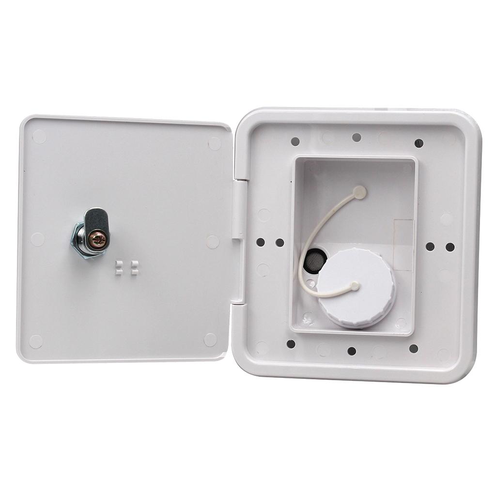 White Gravity City Water Inlet Fill The Bowl Hatch Lock RV Trailer # 1