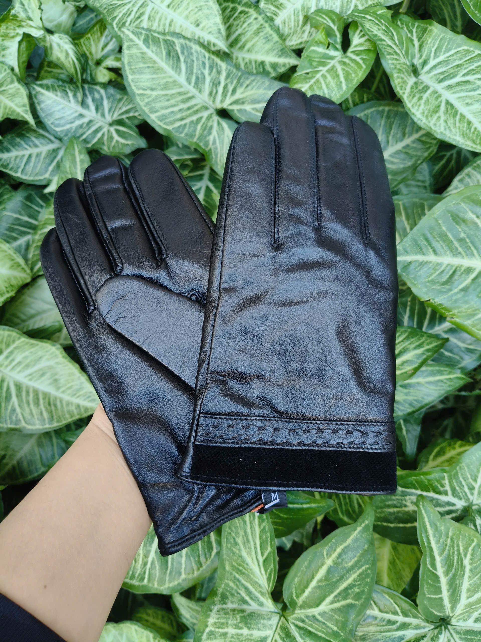 Găng tay nam da cừu lót lông giữ ấm mùa đông BHY8719  Bao tay lái xe