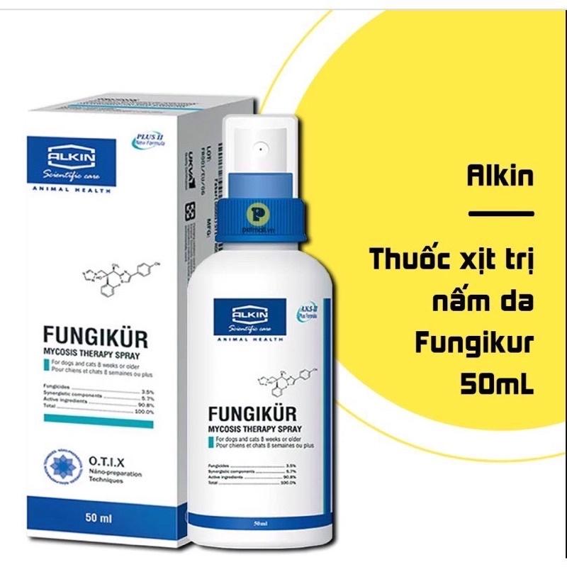 Dung Dịch xịt nấm Alkin Fungikur cho chó mèo chai 50ml