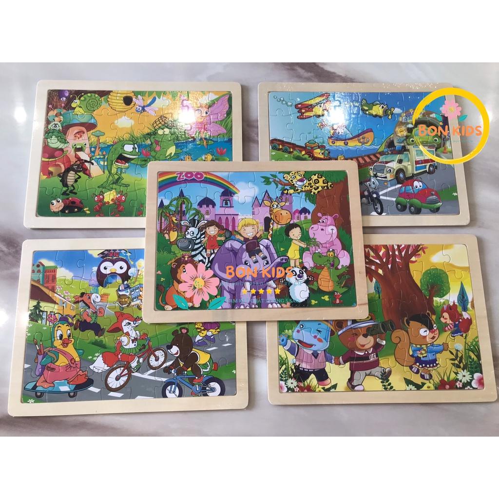 COMBO 5 tranh xếp hình 40 mảnh puzzle cho bé - Đồ chơi giáo dục thông minh trẻ em