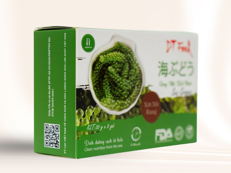 Rong Nho Tách Nước DTFOOD Hộp 175g (5 Gói x 35g) Giàu Dinh Dưỡng