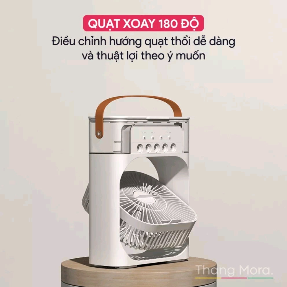 Quạt phun sương điều hòa mini để bàn cao câp có đèn led mẫu mói hàng chất lượng cao