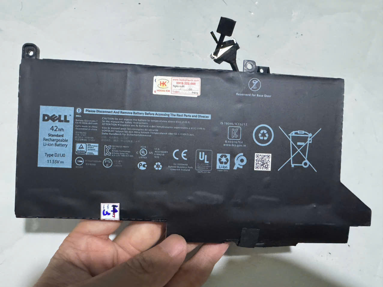 Pin máy tính laptop Dell Latitude E7280, E7290, E7390, E7480, hiệu năng bền bỉ, dùng trên 4 tiếng đã test thực tế - Hàng chính hãng