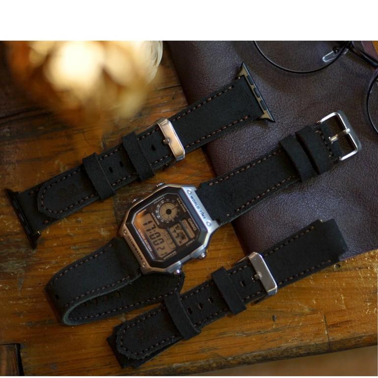 Dây casio ae1200 / seiko5 / orient sk da bò thật handmade - RAM 1966