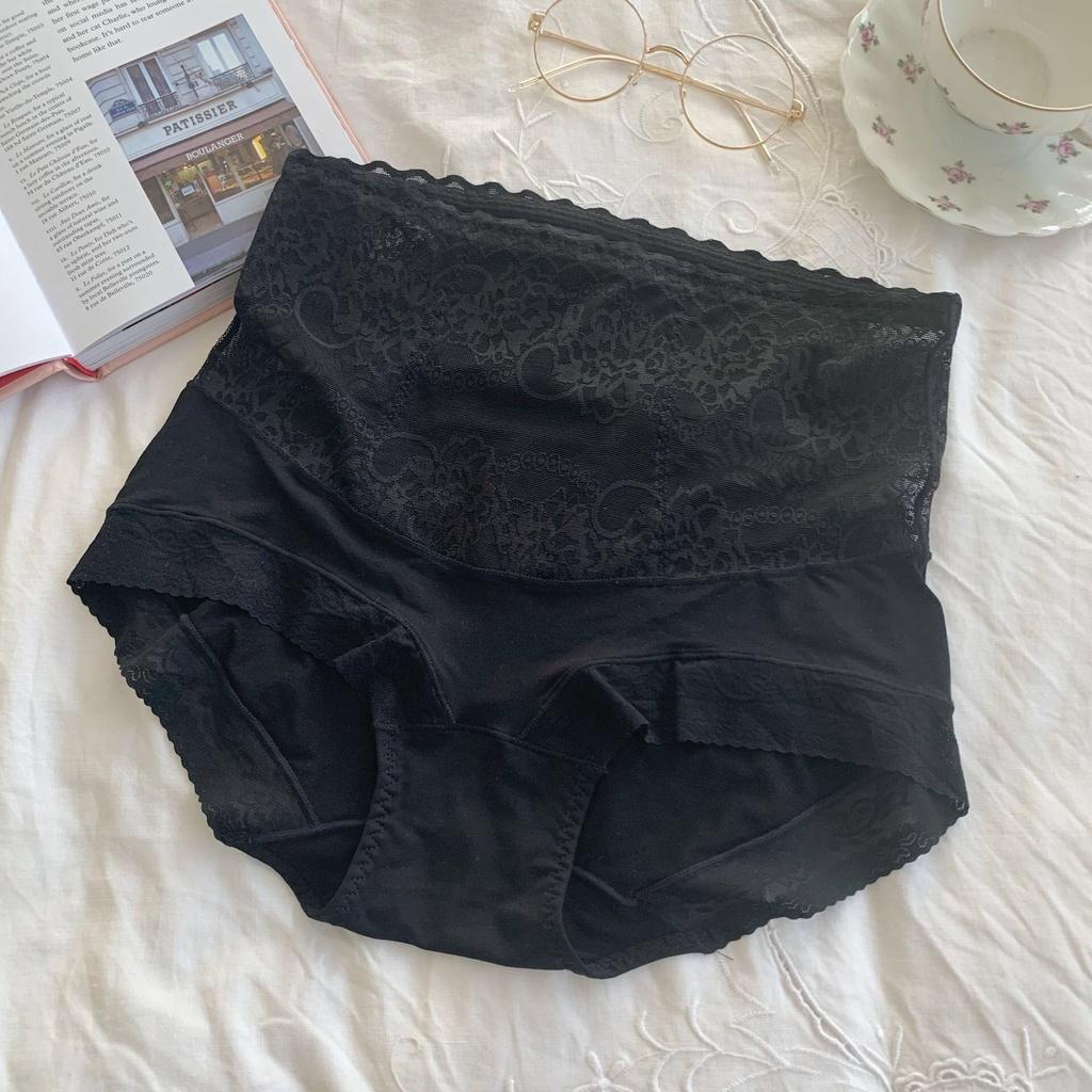 Quần lót Ren cạp cao gen bụng,cotton kháng khuẩn CAO CẤP