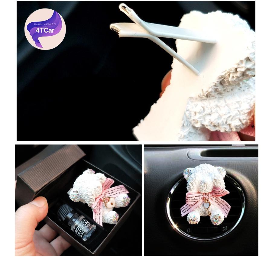 Gấu sáp trang trí ô tô cài cửa gió điều hoà