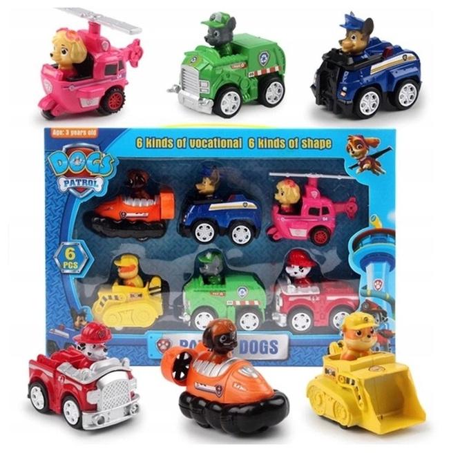 Xe Chạy Trớn Biệt Đội Chó Cứu Hộ Paw Patrol - Bộ 6 nhân vật Dành Cho Bé Từ 3 Tuổi Trở Lên