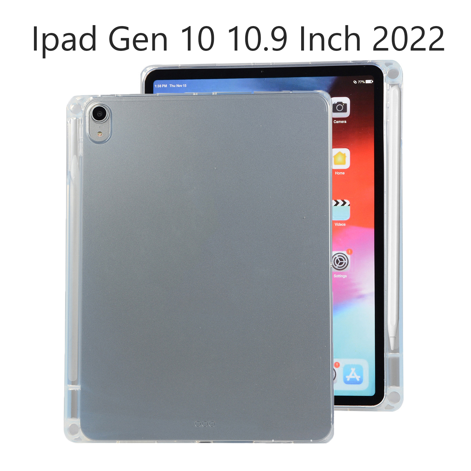 Case Ốp Lưng Chống Sốc Trong Dành Cho Ipad Gen 10 10.9 Inch 2022 Có Khe cho Pencil