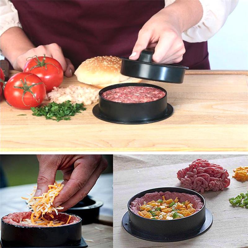 1 bộ Phụ Kiện Nhà Bếp Hamburger Máy Làm Bánh Hamburger Báo Chí Đầu Bếp Cutlets Thịt Bò Nướng Burger Báo Chí Giày Trượt Patin Máy Làm Khuôn Vật Dụng Nhà Bếp