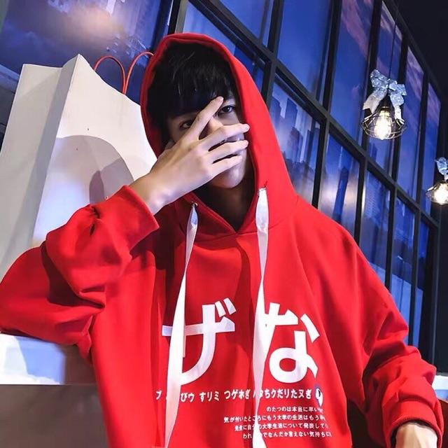 Áo hoodie in chữ Hàn