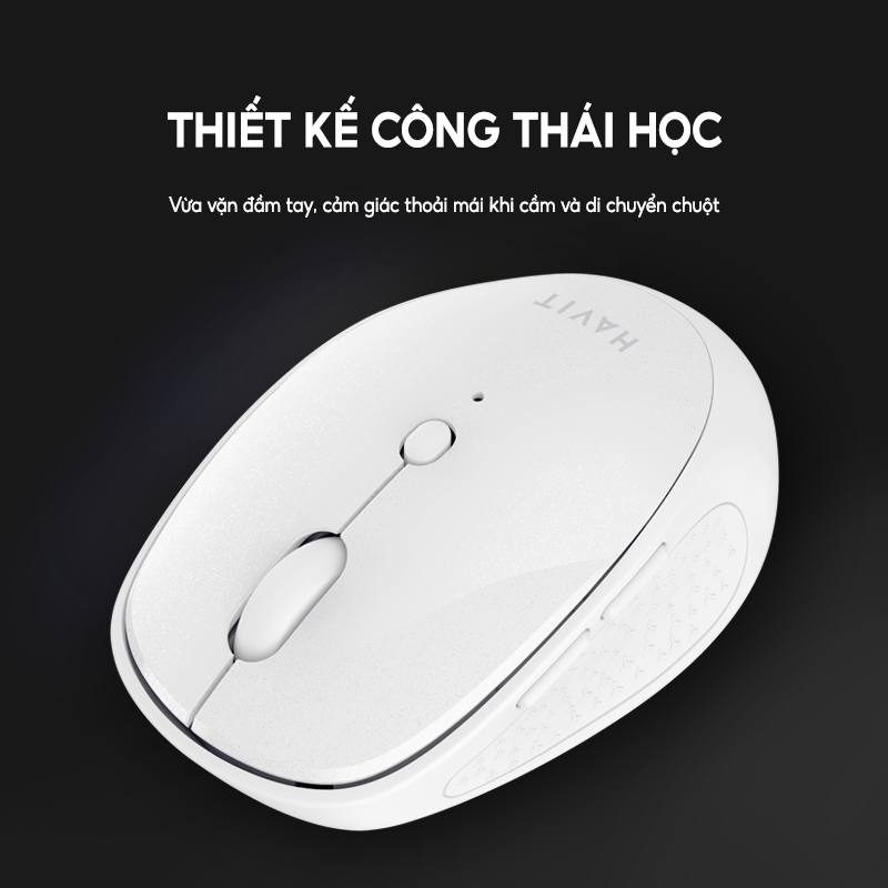 Chuột Không Dây HAVIT MS76, Thiết Kế Công Thái Học, 3 DPI + 6 Nút Chỉnh, Tuổi Thọ 3Tr Lần Nhấn - Hàng Chính Hãng (Xanh)