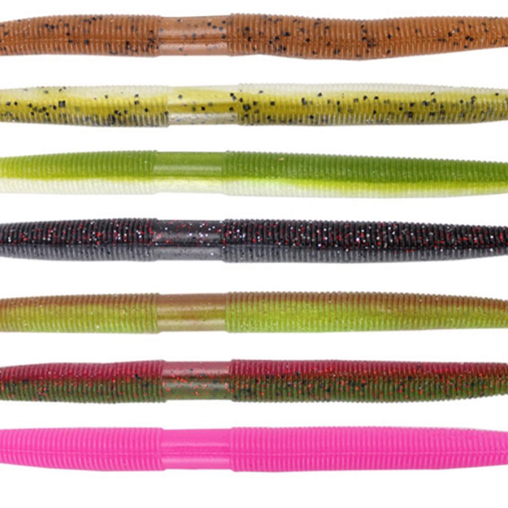 15pcs Artificial Soft Baits Lifelike Earthworm Fishing Lure Maggot Grub Bait