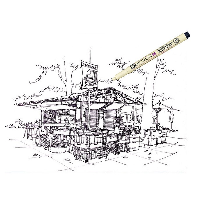 Set 8 Bút kim màu đi nét chuyên nghiệp Sakura Pigma Micron cỡ 05