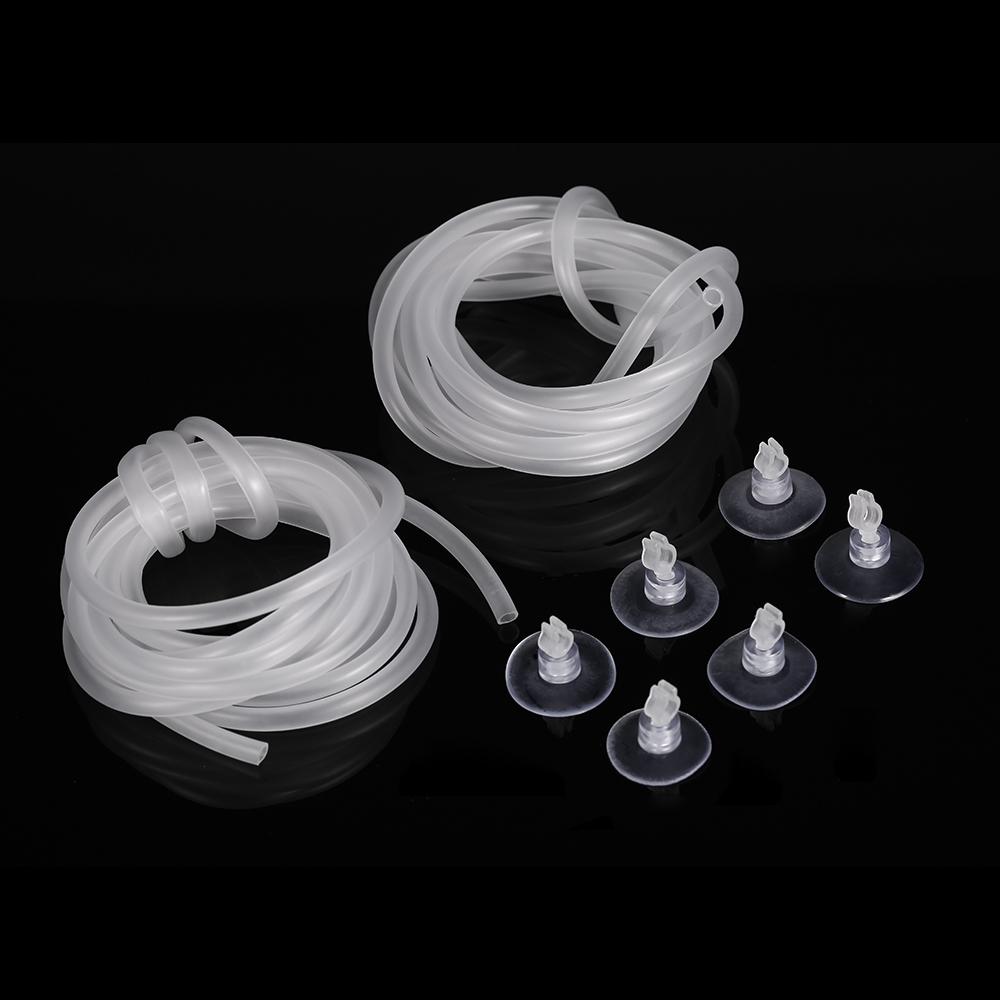 Thiết bị cung cấp oxy cho bể cá gồm 2 Ống oxy mềm 2.5m,2 van chặn,6 cốc hút ,2 thiết bị Tạo bong bóng