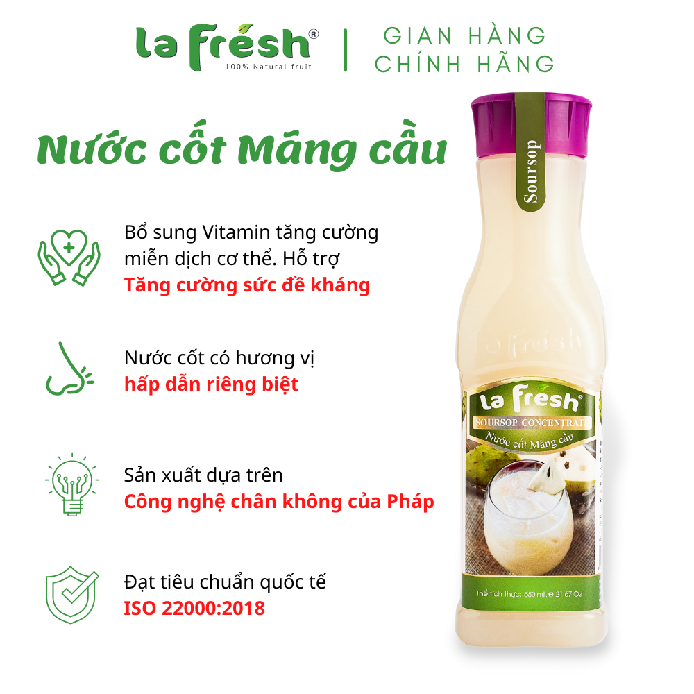 Nước cốt mãng cầu xiêm Lafresh