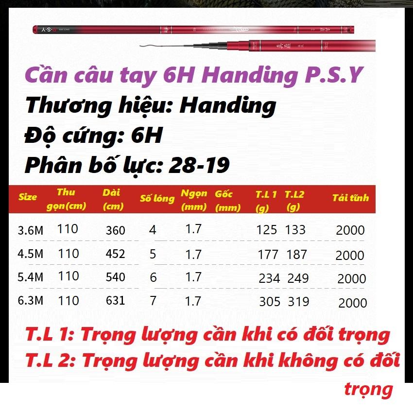 Cần Câu Tay Handing P.S.Y 6H Siêu Nhẹ,Dẻo Dai,Nhấc Tĩnh 2kg