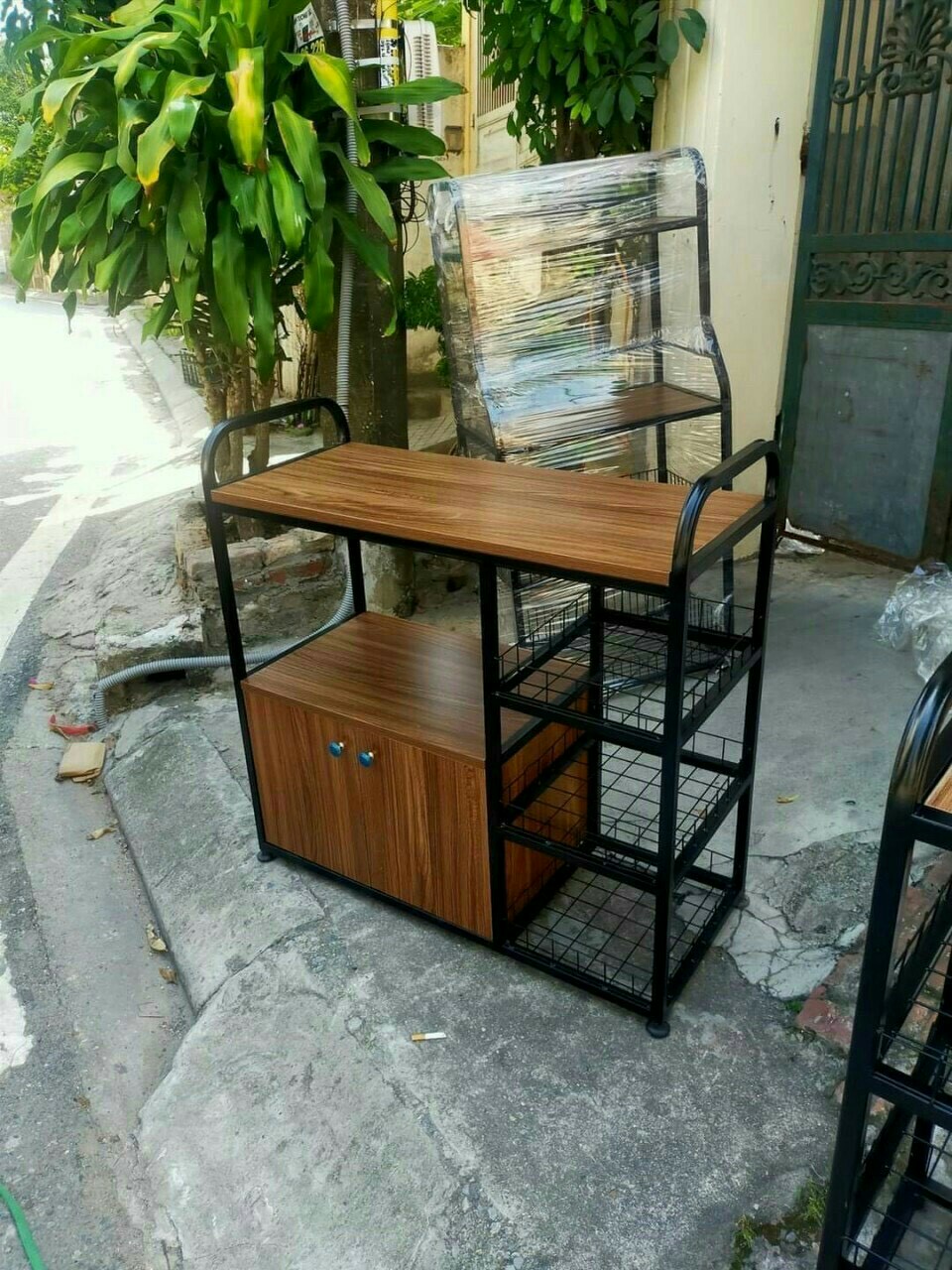 Kệ bếp đa năng - Kệ lò vi sóng có ngăn tủ, loại to
