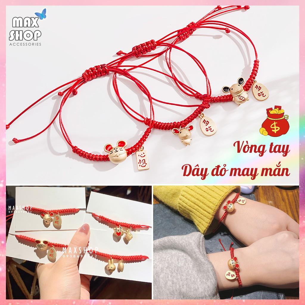 Vòng tay dây đỏ may mắn hình thú dễ thương cute giá rẻ