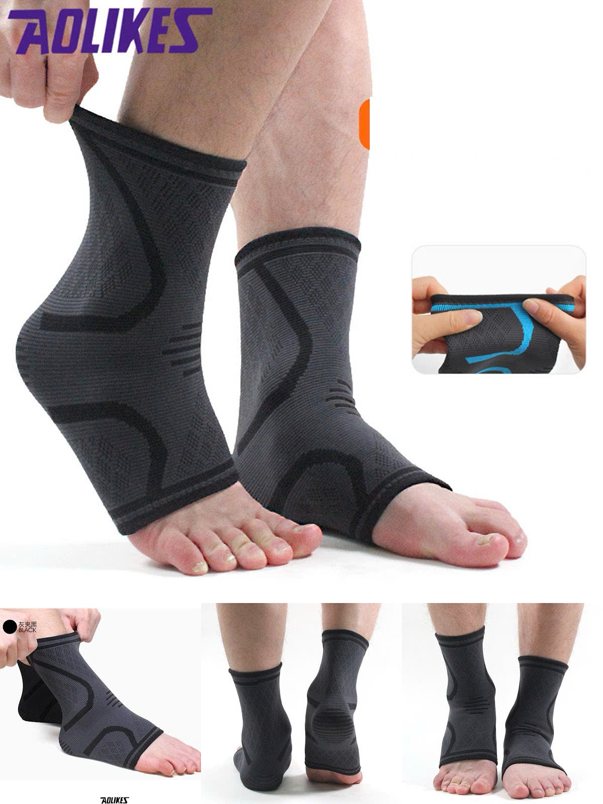 Băng bảo vệ mắt cá chân, xỏ cổ chân,băng gót Aolikes A7132