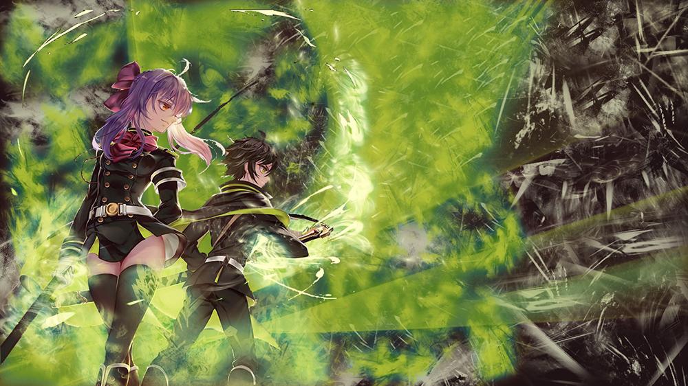 Poster A4 dán tường Anime, decal 21x30 trang trí có keo Seraph of the End Wallpapers .jpg
