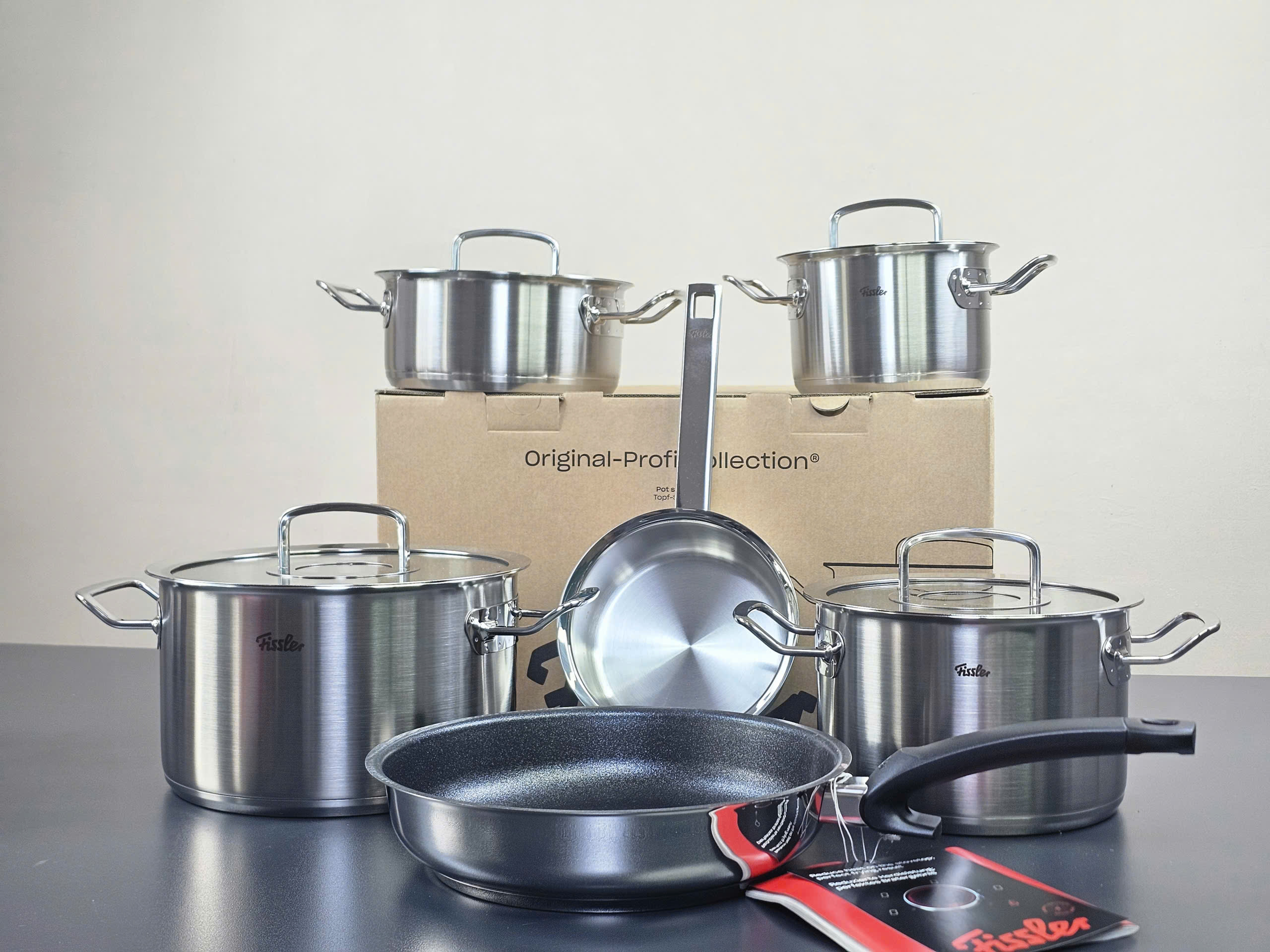 Bộ nồi Fissler profi 4 nồi 1 quánh 1 chảo chống dính Hàng chính hãng