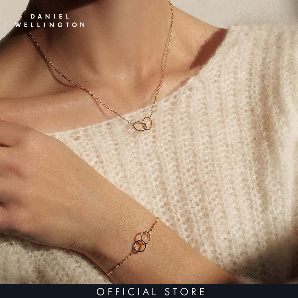 Vòng tay Daniel Wellington màu vàng hồng - Elan Unity Bracelet - 155mm