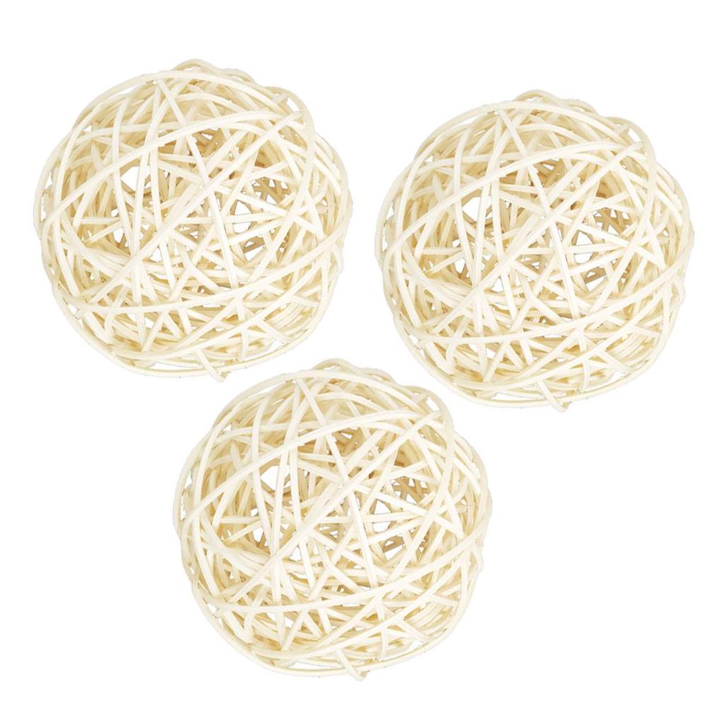 Set 3 Quả Cầu Mây Tự Nhiên Dùng Trang Trí Thủ Công Đa Năng