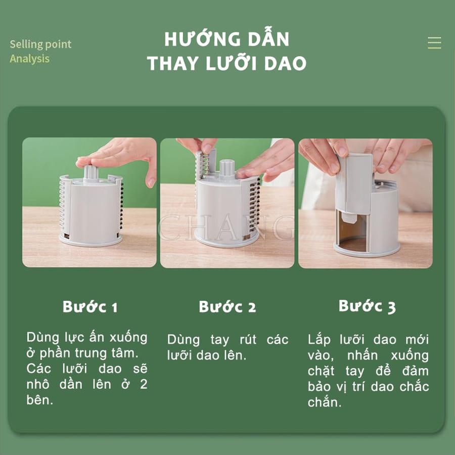 Dụng Cụ Thái Rau Củ Quả Đa Năng 4 in 1 -  Máy Nạo, Cắt Bào Củ Quả Đa Năng Cỡ Lớn Tiện Lợi