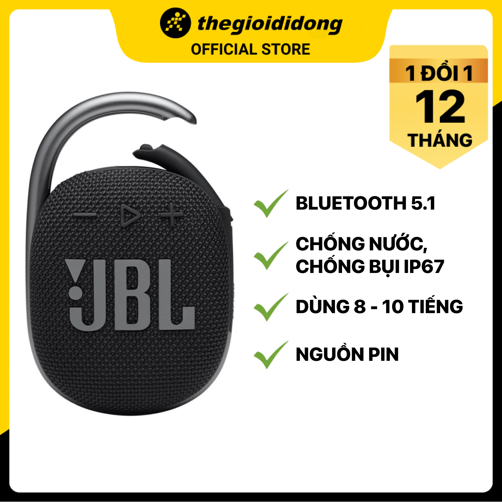 Loa Bluetooth JBL Clip 4 - Hàng chính hãng