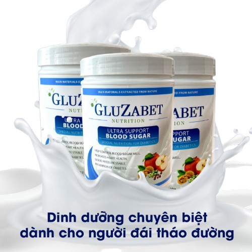 Thực Phẩm Bảo Vệ Sức KHỏe Gluzabet 650g( Mẫu Mới) , Sữa Non Dinh Dưỡng Dành Cho Người Tiểu Đường  và Ngăn Ngừa Biến Chứng tiểu Đường