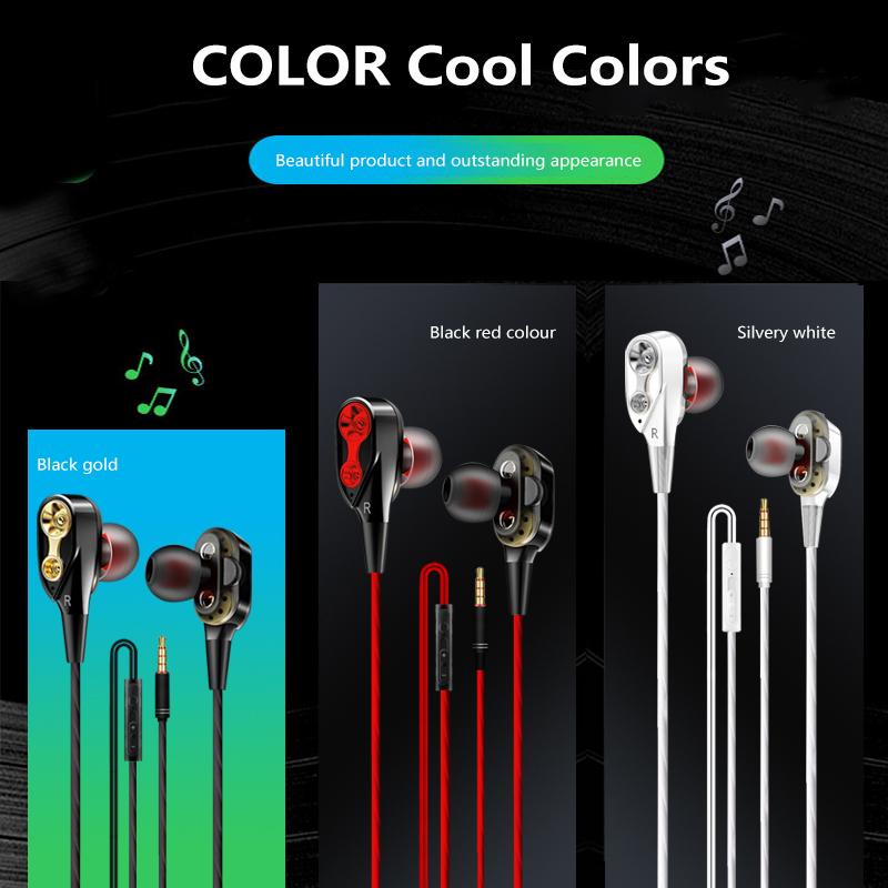 Loa Đôi Có Dây Tai Nghe Móc Tai Tai Nghe Cho 6 5 5s 4 Samsung Xiaomi Huawei Máy Tính Bộ Driver Kép Stereo thể Thao Tai Nghe Nhét Tai