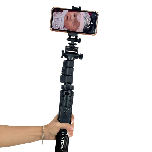 Gậy chụp ảnh điện thoại Yunteng VCT-91666 - Phụ kiện tích hợp 3 chân tripod và cằm tay selfie nhỏ gọn tiện lợi - Hàng chính hãng