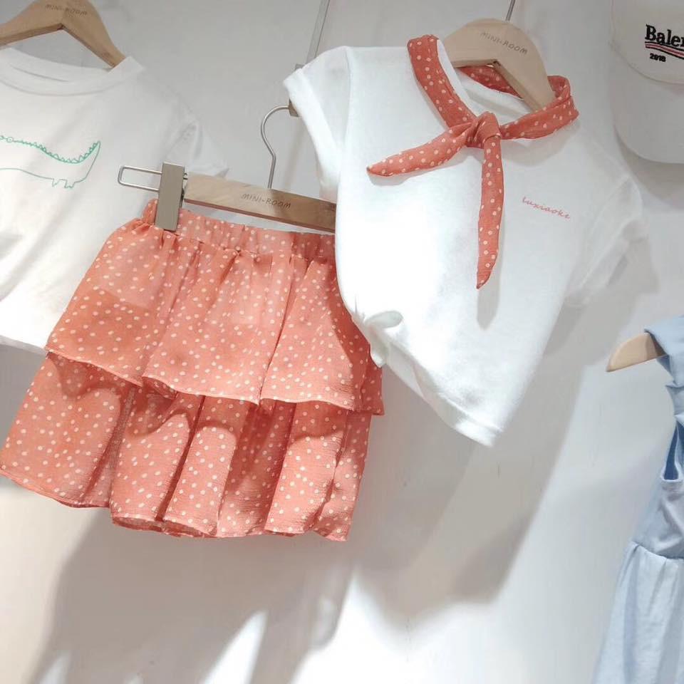 Set chấm bi kèm bờm dành cho bé