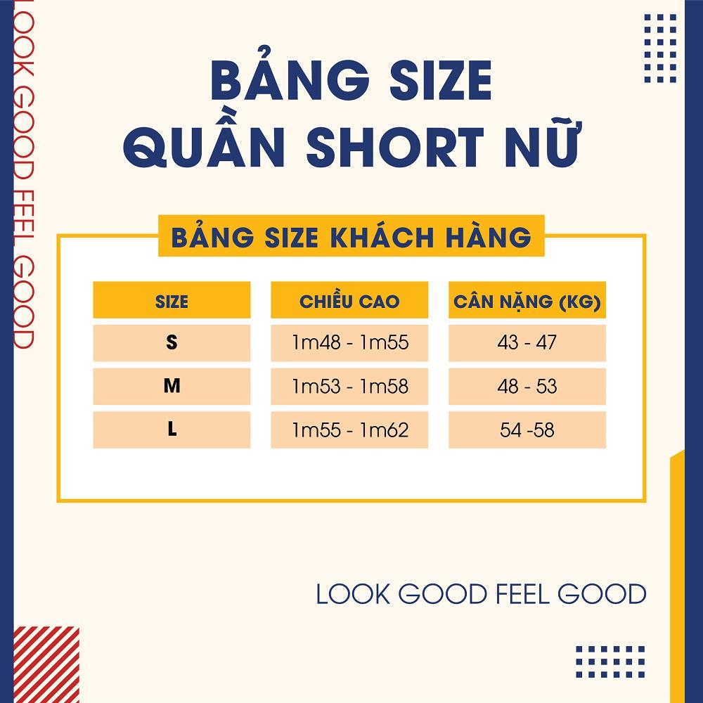 Quần short nữ YODY vải kaki suông trơn SJN4022