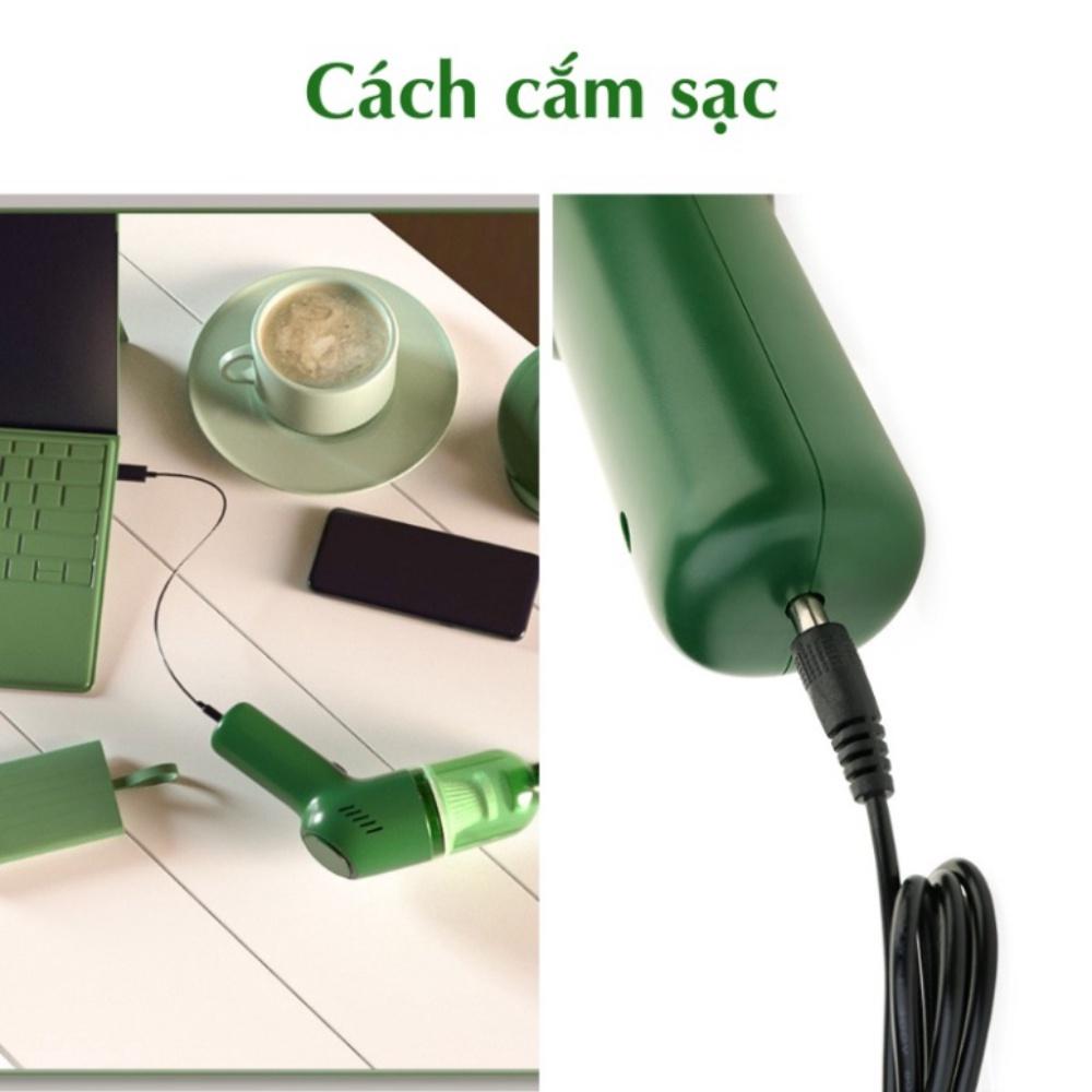 Máy hút bụi mini cầm tay không giây LT101C sạc pin lực hút 12000PA, hút bụi ô tô, bàn làm việc, nhà cửa, hút bụi giường