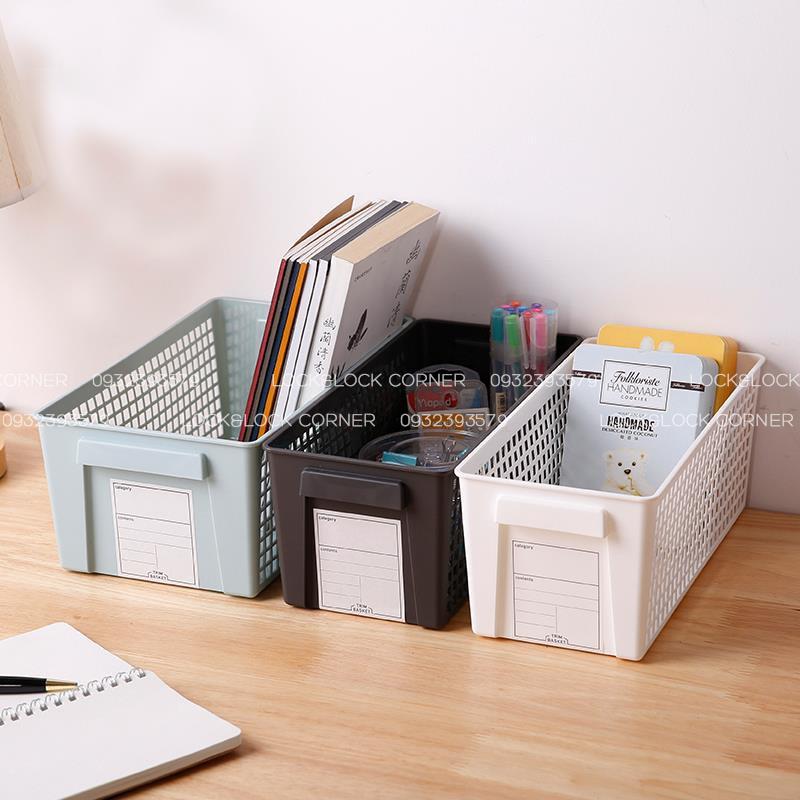 KHAY ĐỰNG ĐỒ ĐA NĂNG dày dặn chắc chắn có thể xếp chồng lên nhau giúp không gian gọn gàng hơn