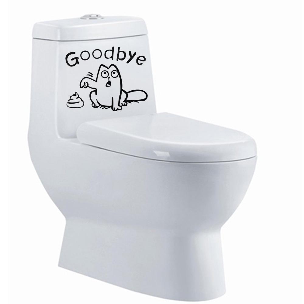 Hình dán decal trang trí toilet, bồn cầu, nhà vệ sinh chống thấm nước họa tiết siêu dễ thương