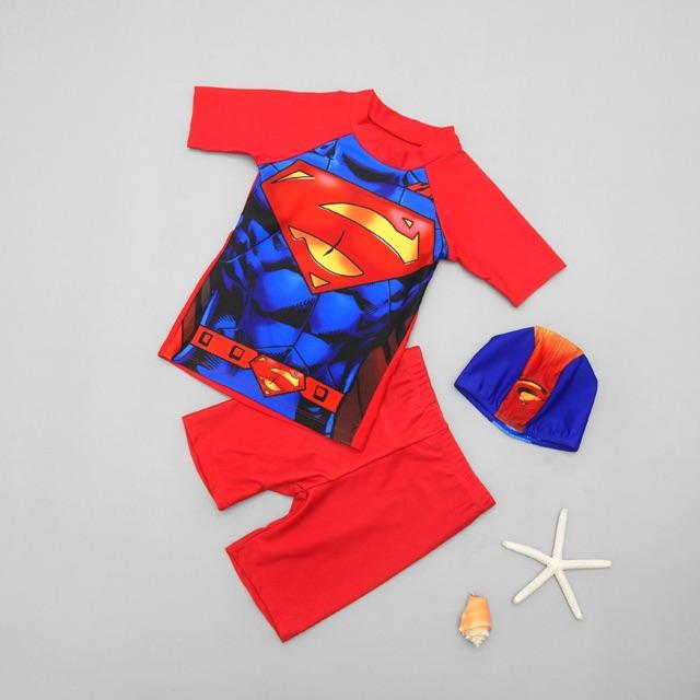 Set đồ bơi bé trai quần lửng siêu nhân người nhện người sắt đội trưởng Mỹ 3 mảnh
