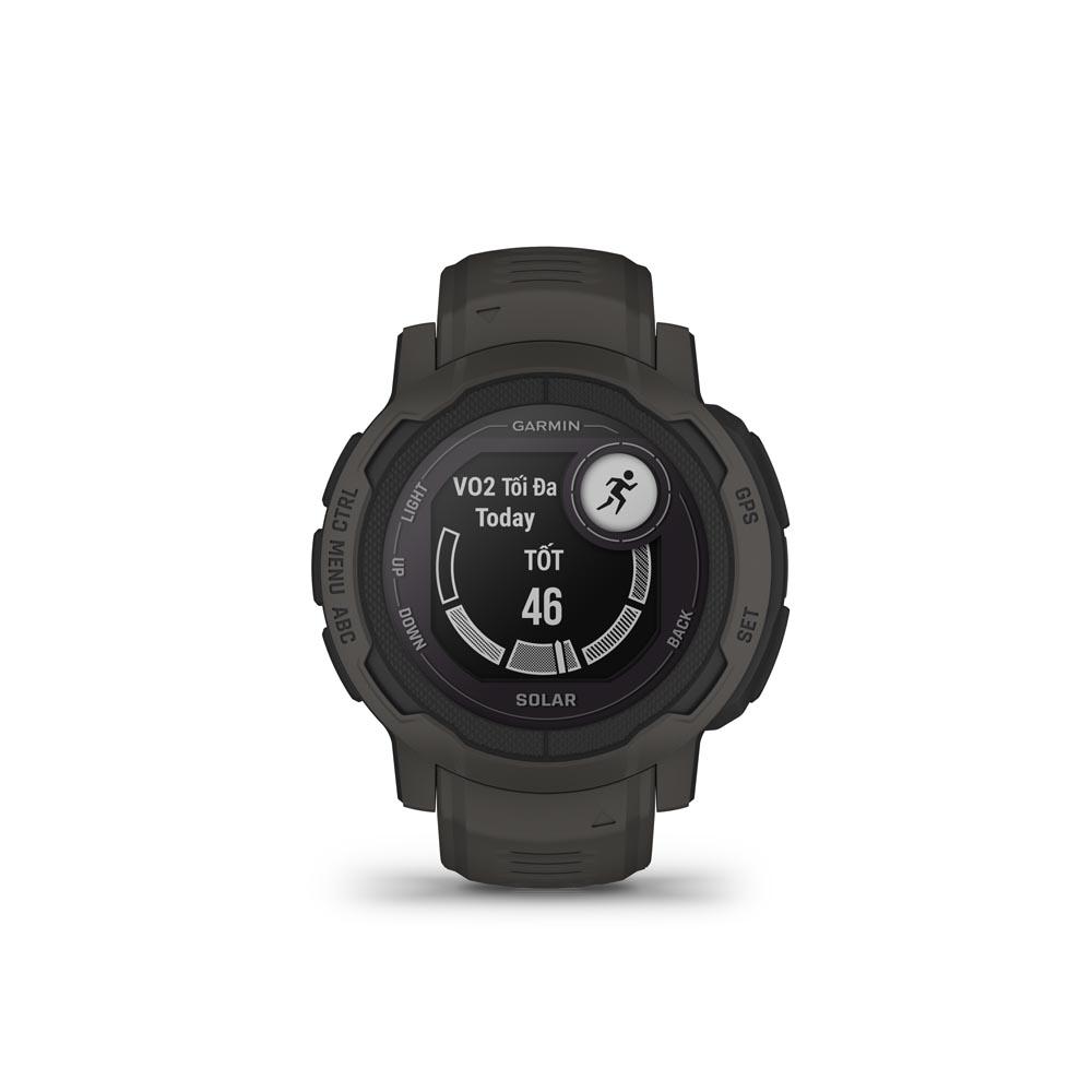 Đồng Hồ Thông Minh Garmin Instinct 2 Solar - Standard Edition (Graphite/Tidal Blue) - Hàng Chính Hãng