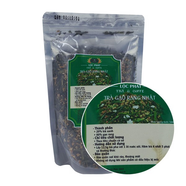 TRÀ GẠO NHẬT RANG LỘC PHÁT - 0.5KG - NGUYÊN LIỆU DÙNG PHA CHẾ ĐỒ UỐNG - TRÀ SỮA