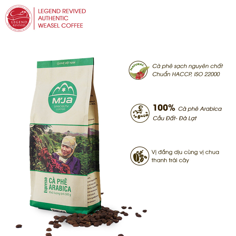 Cà phê M’Ja Arabica 500 gram - Dạng bột