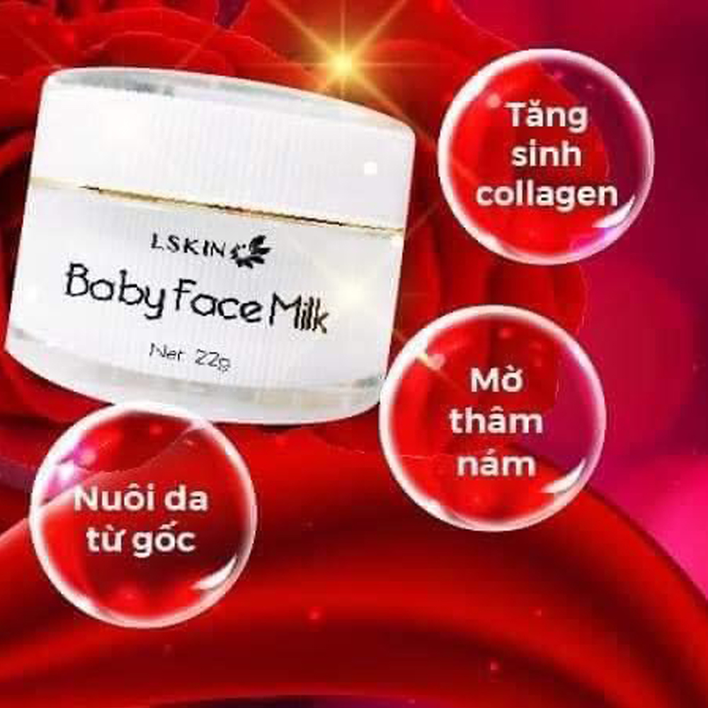 Kem Cấy Trắng Baby Face Milk - Lskin - MP0000006 - Xóa Tan Thâm Nám, Tái Tạo Và Trẻ Hóa Làn Da